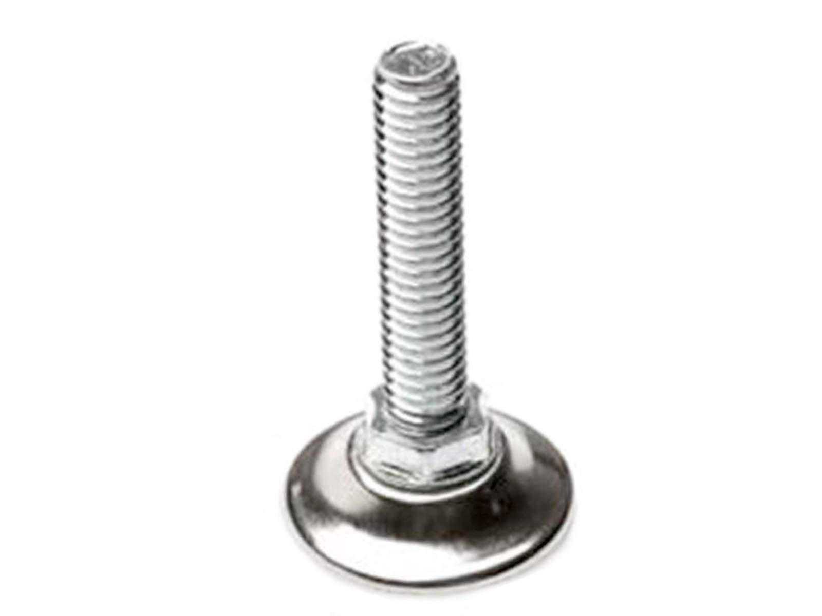 1/4-20 Heavy Duty Adjustable Furniture Leveling Glides - White Nylon Screw-On Leveling Feet for Sofa, Table & Cabinet Legs - Perfect for Uneven Floors & Home Office Setup
