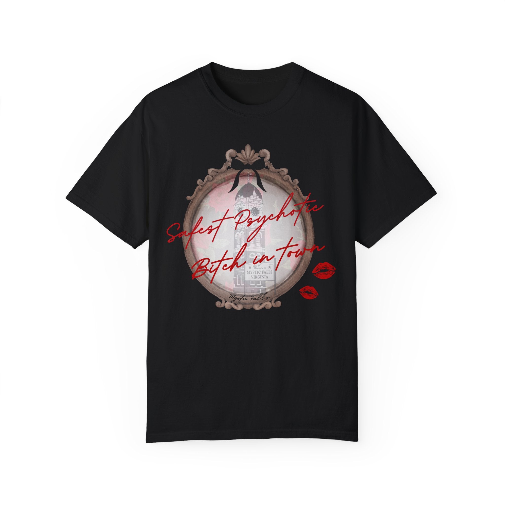 Funny 'Safest Psychotic B*tch' Graphic T-Shirt for Women - Sarcastic Humor Tee - Perfect for Parties, Gifts & Everyday Wear