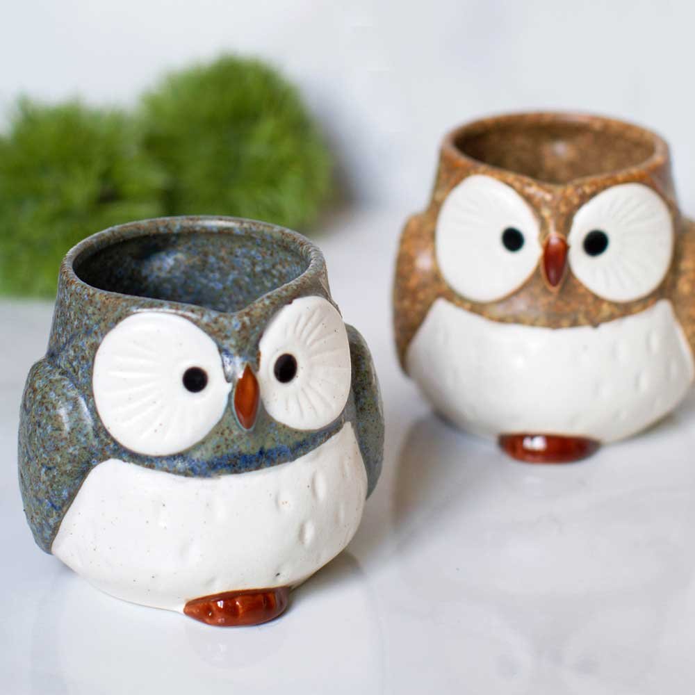 Owl Ceramic Coffee Mug - Handmade Brown Owl Mug for Tea & Hot Drinks - Perfect Gift for Nature Lovers & Owl Enthusiasts - Ideal for Home, Office, or Camping Use