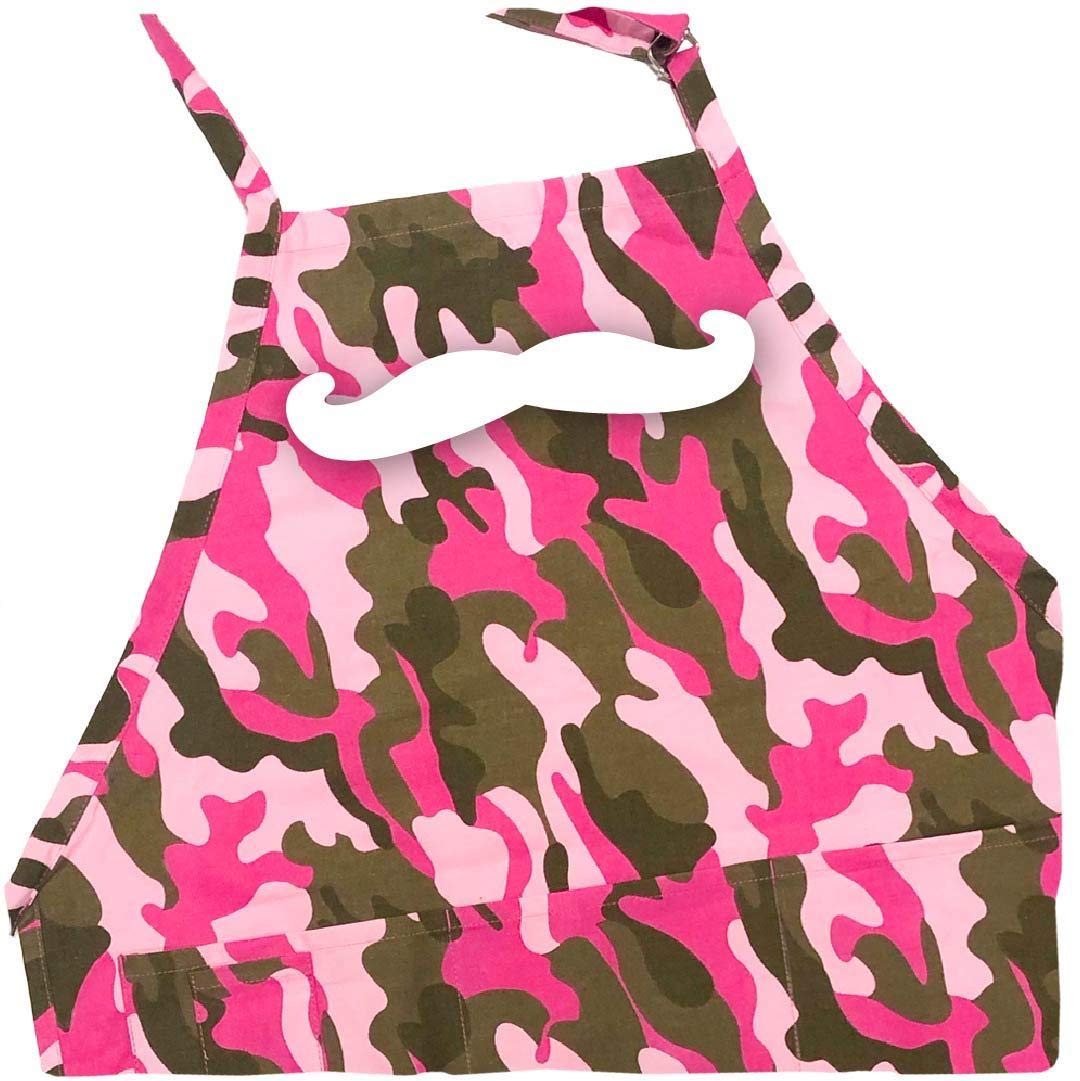 Adjustable BBQ Apron for Men - One Size Mustache Design - Perfect for Grilling, Smoking, and Outdoor Cooking