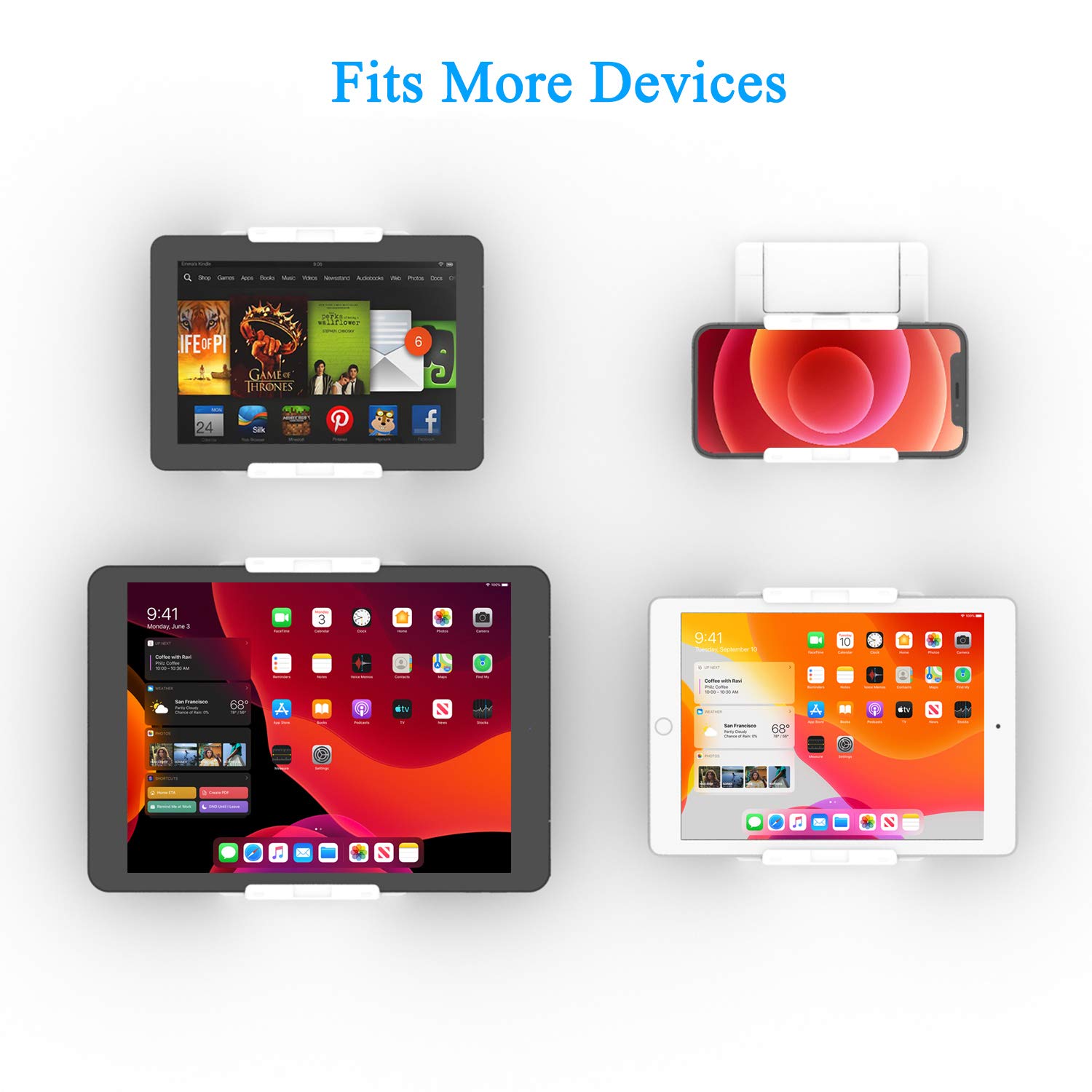 Universal Kitchen Wall Mount Holder for iPad Air/Mini/Pro 10.5