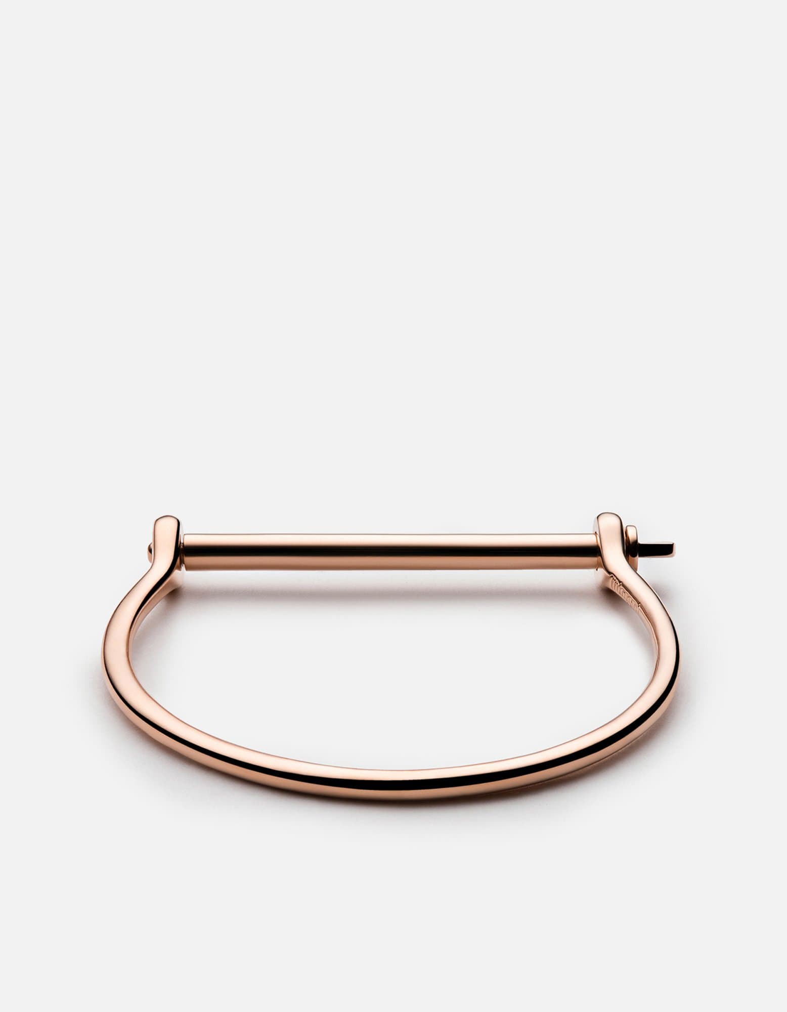 Rose Gold Thin Screw Cuff Bracelet - Adjustable Minimalist Bangle for Women - Perfect for Everyday Wear, Date Nights & Special Occasions