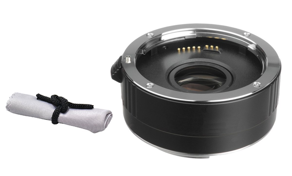 Canon EOS Rebel XS 2x Teleconverter Lens with 4-Element Optical Design + Premium Microfiber Cleaning Cloth - Perfect for Wildlife & Sports Photography, DSLR Camera Accessories