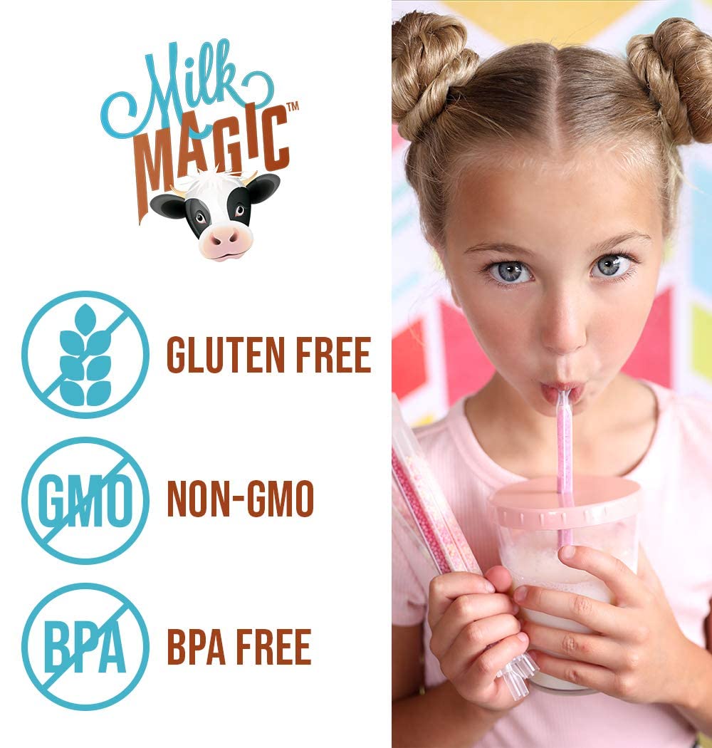Milk Magic Chocolate Flavoring Straws - 24 Pack | Fun & Tasty Milk Straws for Kids, Parties, and Snacks | Perfect for School Lunches, Desserts, and Family Gatherings
