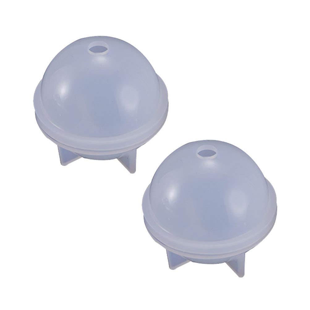 Milisten 2-Pack 60mm Round Sphere Silicone Molds for Epoxy Resin, Jewelry Making, Candle Wax, Bath Soap DIY Crafts - Perfect for Home Decor, Wedding Favors & Gift Making