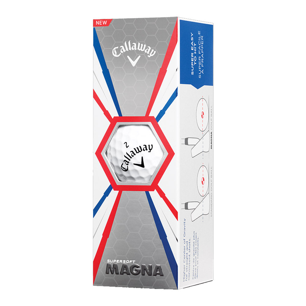 Callaway Supersoft Magna Golf Balls - 12 Pack | Ultra Soft Feel & Maximum Distance | Perfect for High Handicappers & Beginners | Ideal for Casual Play & Practice Rounds