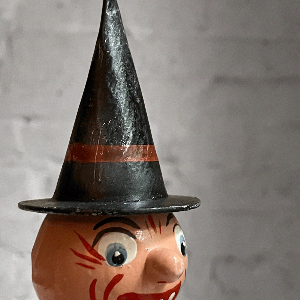 Handmade Papier Mache Witch Decor - Halloween Home Decoration, Party Supplies & Spooky Gift Idea - Perfect for Halloween Parties, Home Decor, and Themed Events