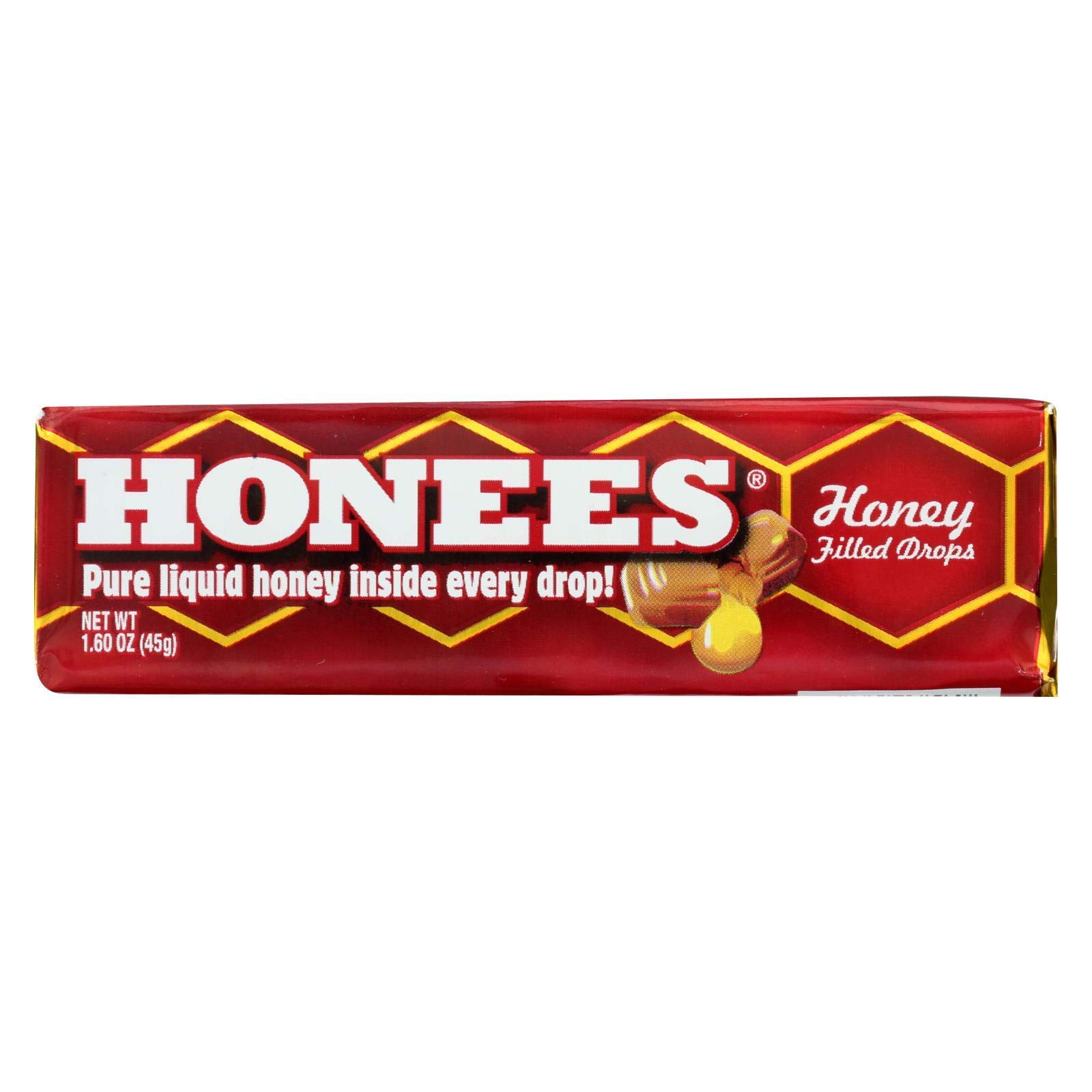Ambrosoli Honees Honey Filled Candy Drops - 24 Count | Natural Italian Honey Candy | Perfect for Office Snacks, Party Favors & Gift Baskets