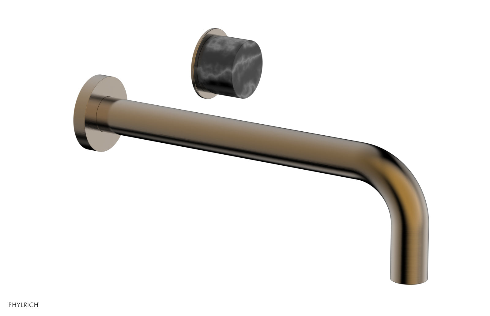 Premium Black Marble Single Handle Wall Mount Bathroom Faucet - Basic II 10