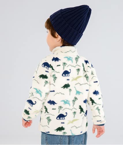 **Boys' Fleece Jacket with Full Zipper - Soft & Warm Printed Outerwear for Toddlers - Perfect for Playdates, Outdoor Adventures & Cool Weather**