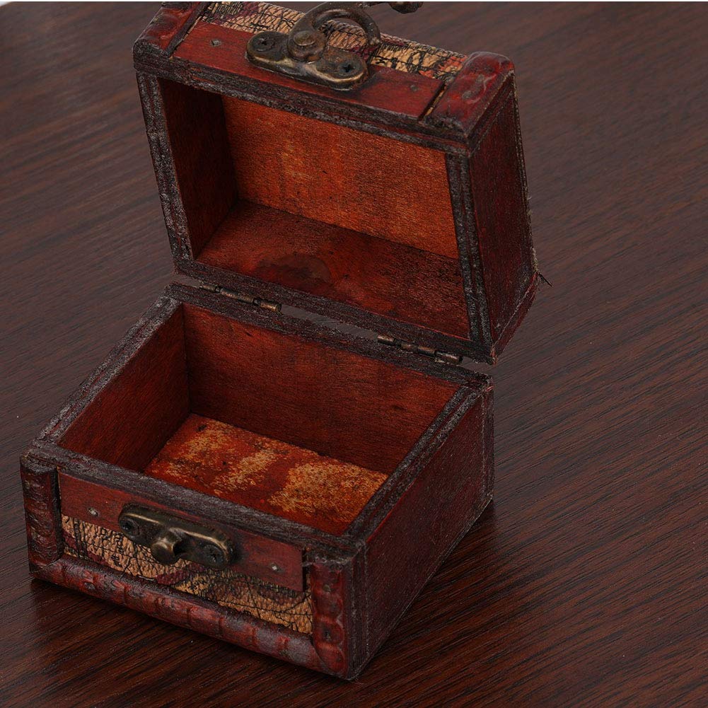 Vintage Wooden Tool Box - Handcrafted Wooden Storage Box for Jewelry, Earrings, Headphones & Small Accessories - Perfect for Organizing, Home Decor & Gift Giving
