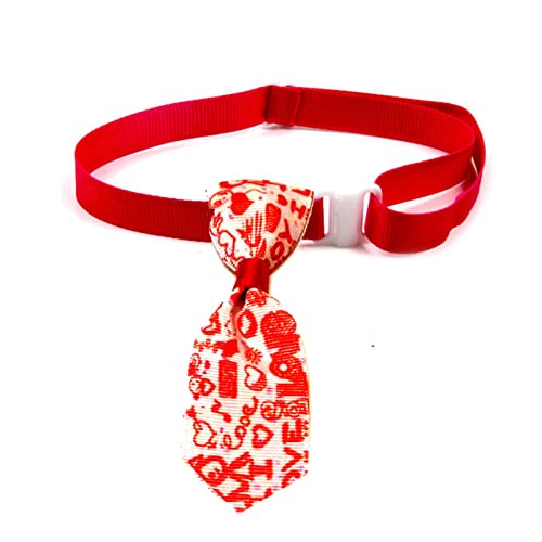 IKAXIYO Adjustable Pet Bow Tie Collar for Dogs & Cats - Heart Pattern Valentine's Day Accessory, Cute Neck Decor for Valentine's Gifts, Perfect for Parties & Photo Shoots