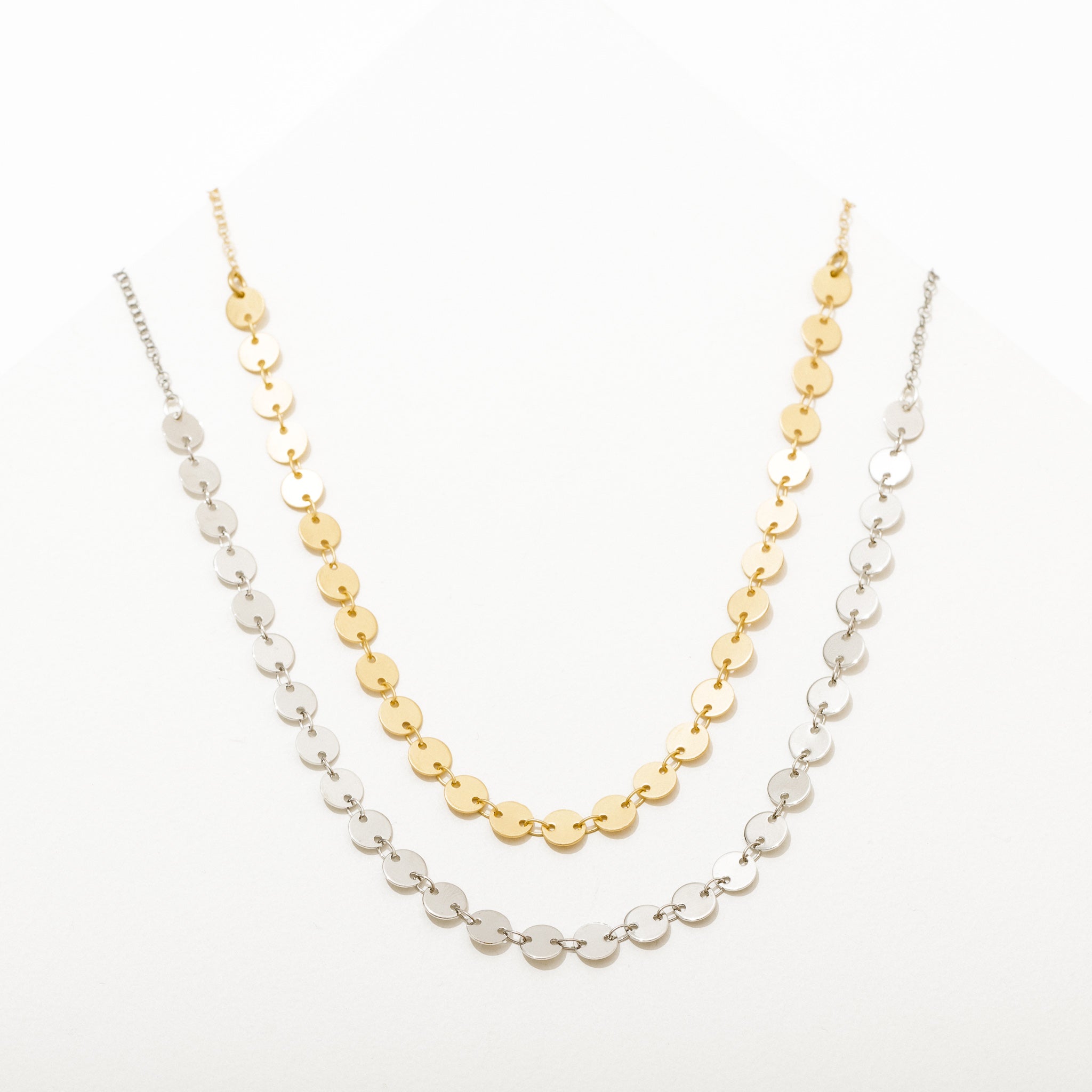 Candra Circle Necklace for Women - Elegant Gold Plated Pendant Jewelry for Daily Wear & Special Occasions
