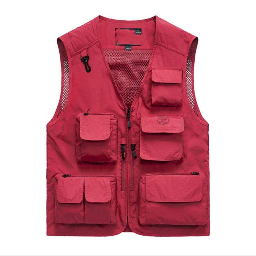 Men's Quick-Dry Mesh Fishing Vest with Multiple Pockets - Lightweight Outdoor Jacket for Fishing, Hunting, Hiking & Travel - Plus Size Photography Waistcoat for Adventurers & Nature Enthusiasts