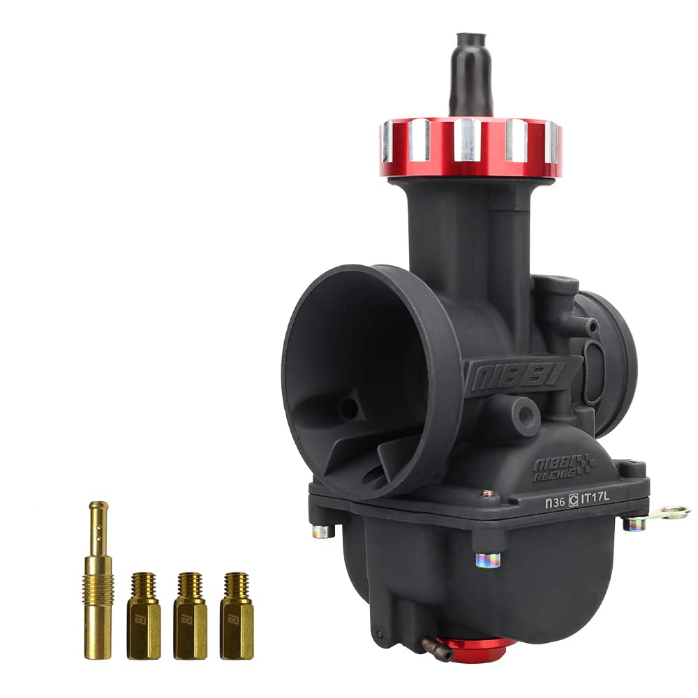 NIBBI 36mm PWK Carburetor with Carb Jets - Compatible with 400cc-450cc Motorcycle Engines, Dirt Bikes, Mini Bikes, Pit Bikes & GY6 ATVs - High-Performance Air-Fuel Mixture for Off-Road Racing & Trail Riding
