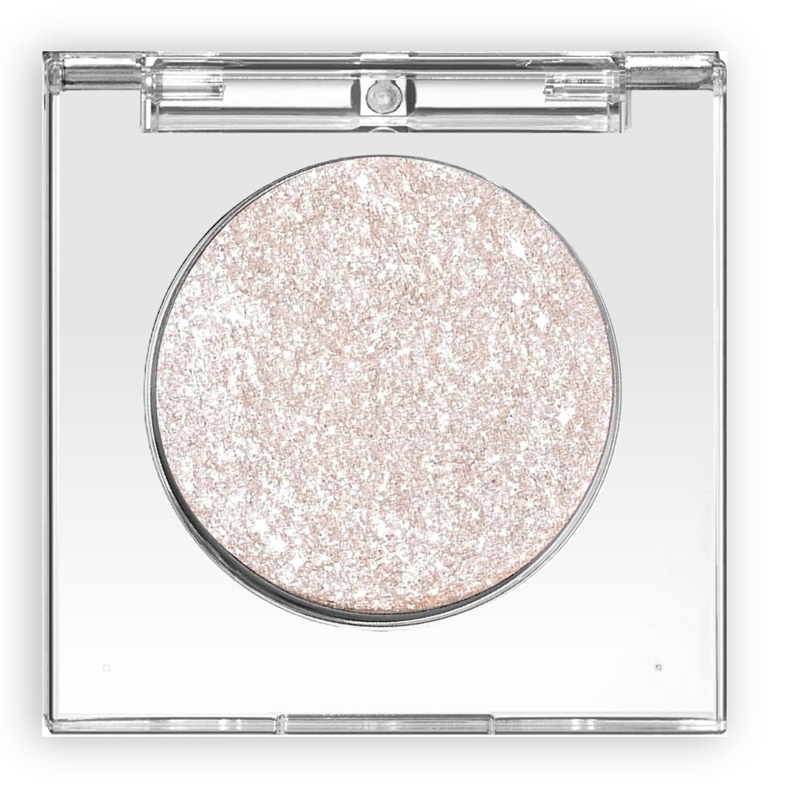 Shimmer Glitter Eyeshadow Palette - Korean Eye Glitter Makeup with Ultra-Blendable Sparkle in Silver, Champagne & Gold | Metallic Pigmented Single Shade for Party, Night Out & Special Occasion Makeup