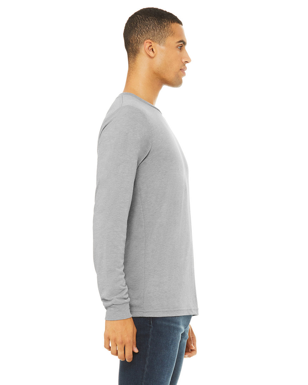 Bella + Canvas 3513 Unisex Triblend Long Sleeve T-Shirt - Soft Comfort Fit Crew Neck Tee for Men & Women - Perfect for Casual Wear, Layering & Everyday Outfits