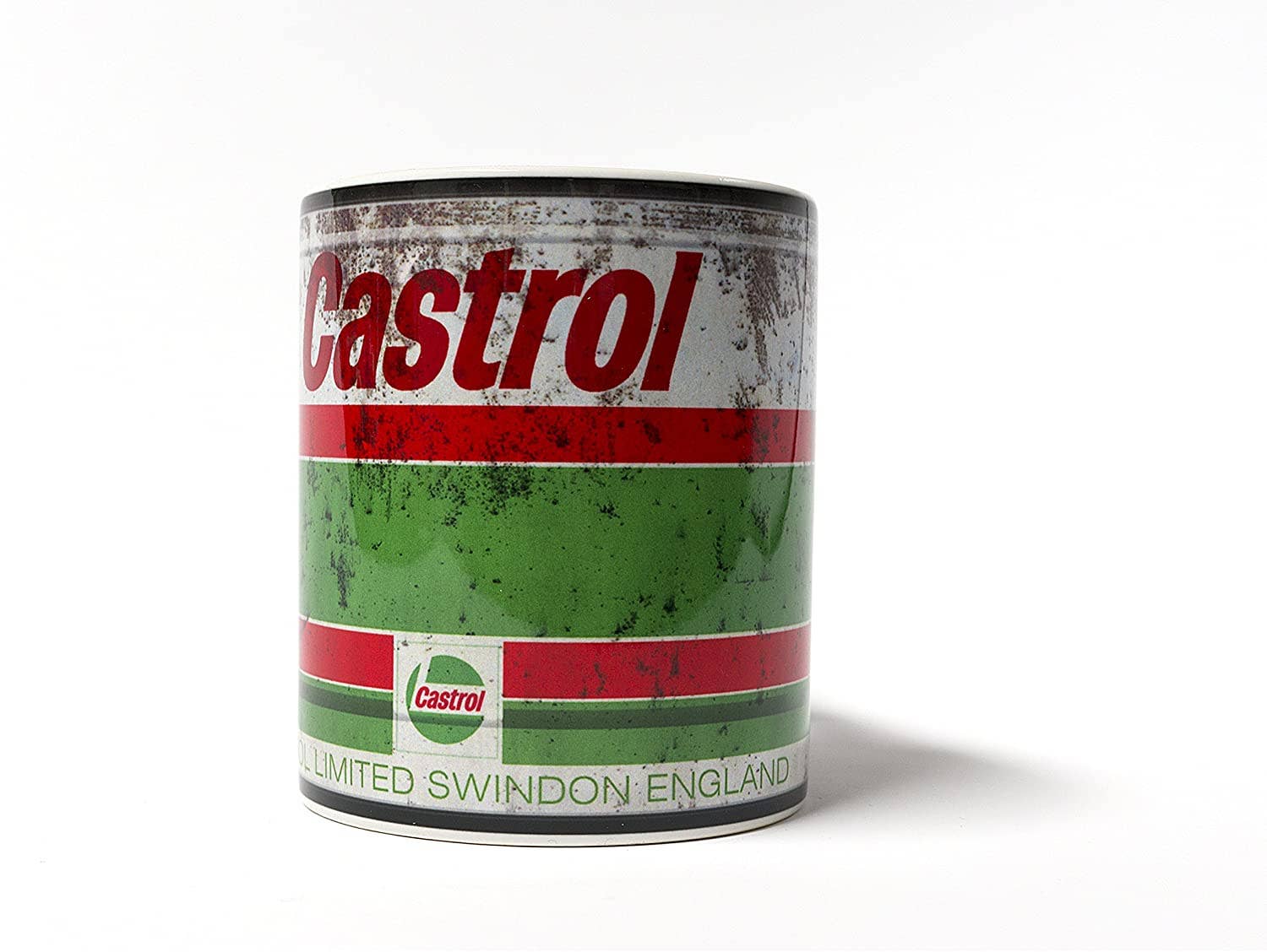 Castrol Motor Oil Can Coffee Mug - 12oz Ceramic Novelty Cup for Car Enthusiasts - Perfect for Gifts, Office Use, and Automotive Decor