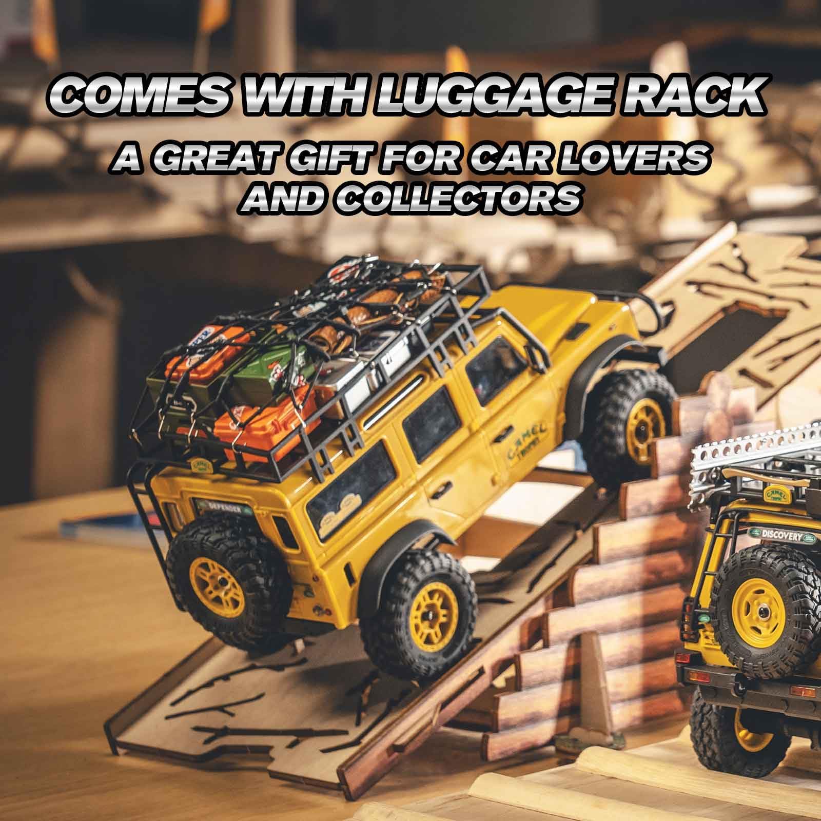 1/24 Scale FMS FCX24M RC Rock Crawler - Land Rover Discovery Off-Road Remote Control Car with 2.4Ghz, LED Lights, Speed Switch & Accessory Packs | Hobby Grade RC Truck for Adults | Trail Crawling, Backyard Adventure & Off-Road Racing