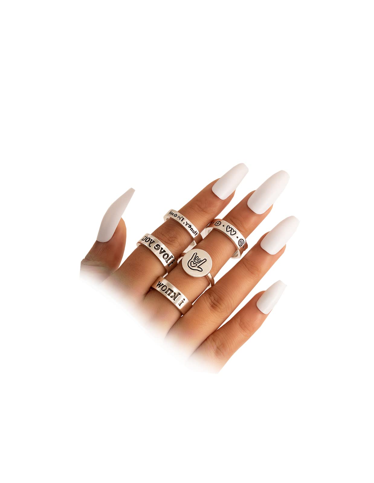 YANCHUN Stackable Gold Rings for Women - Non-Tarnish Turquoise Knuckle Rings, Western Jewelry Set - Perfect for Layering, Gifts & Christmas Stocking Stuffers - Ideal for Everyday Wear, Parties & Boho Fashion
