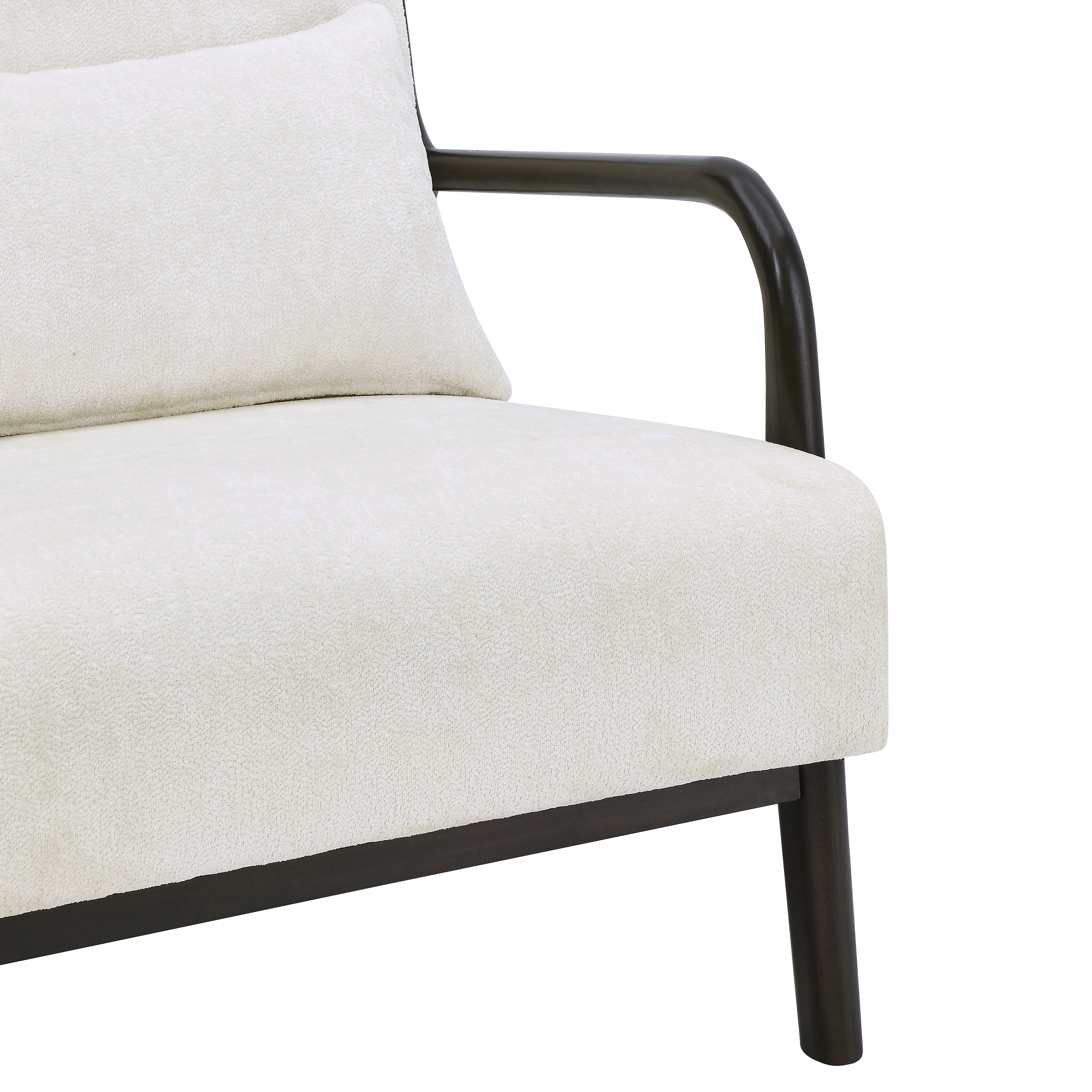 Mid Century Modern Accent Chair with Removable Lumbar Pillow - Roundhill Furniture Eterna - Perfect for Living Room, Bedroom & Office Decor