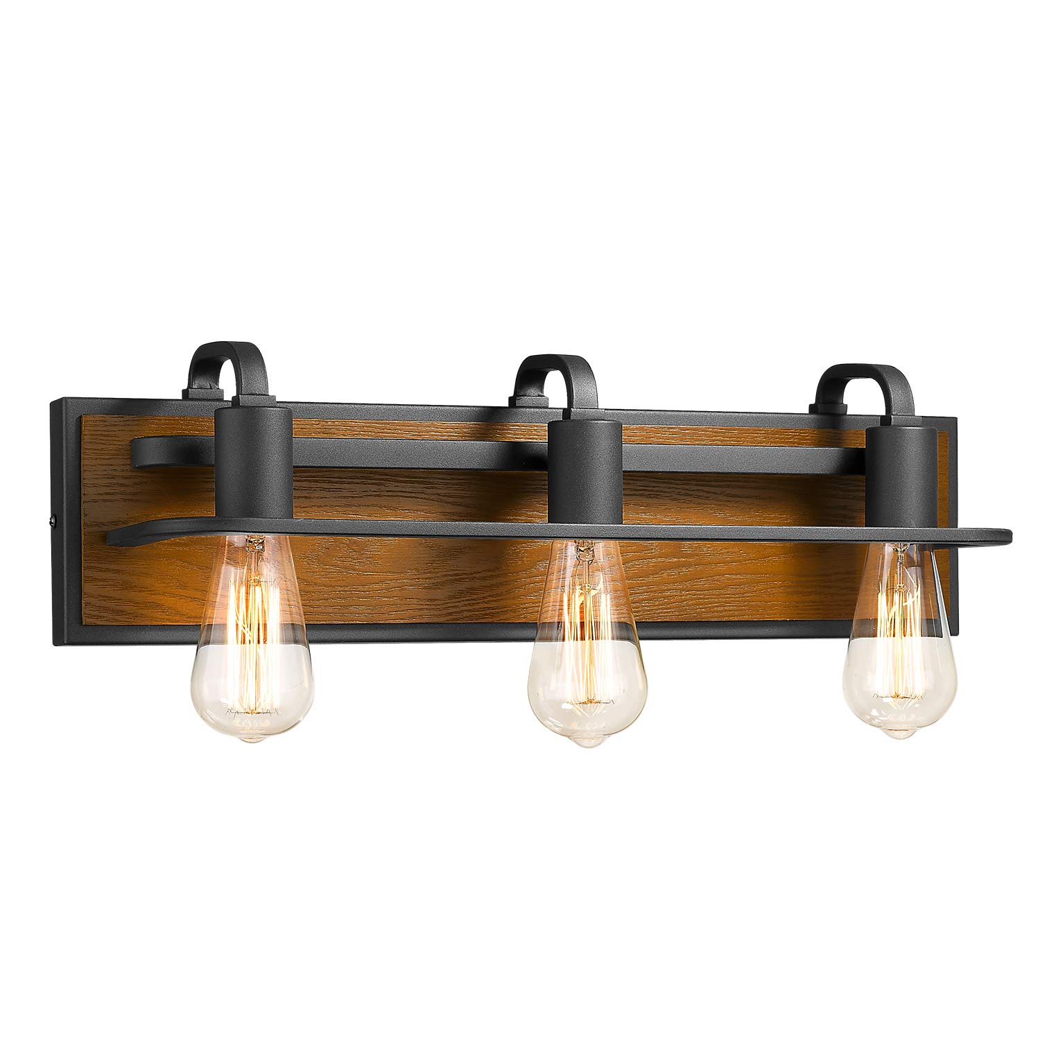 HANASS 21.25 Inch Modern Farmhouse Vanity Lights - Brushed Nickel Bathroom Lighting Fixture for Mirror - Dimmable LED Bathroom Sconce (Model MBA1236-QH) - Perfect for Farmhouse, Rustic, or Contemporary Bathroom Decor