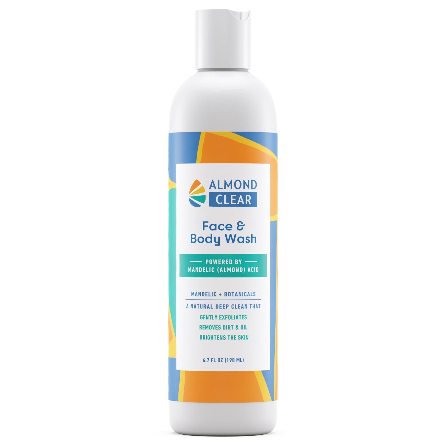 **Gentle Exfoliating Face & Body Wash for Acne & Folliculitis-Prone Skin - 6.7 Fl Oz with Mandelic Acid & Botanicals - Daily Skin Care Cleanser for Clear, Smooth Skin - Perfect for Sensitive & Problem Skin**