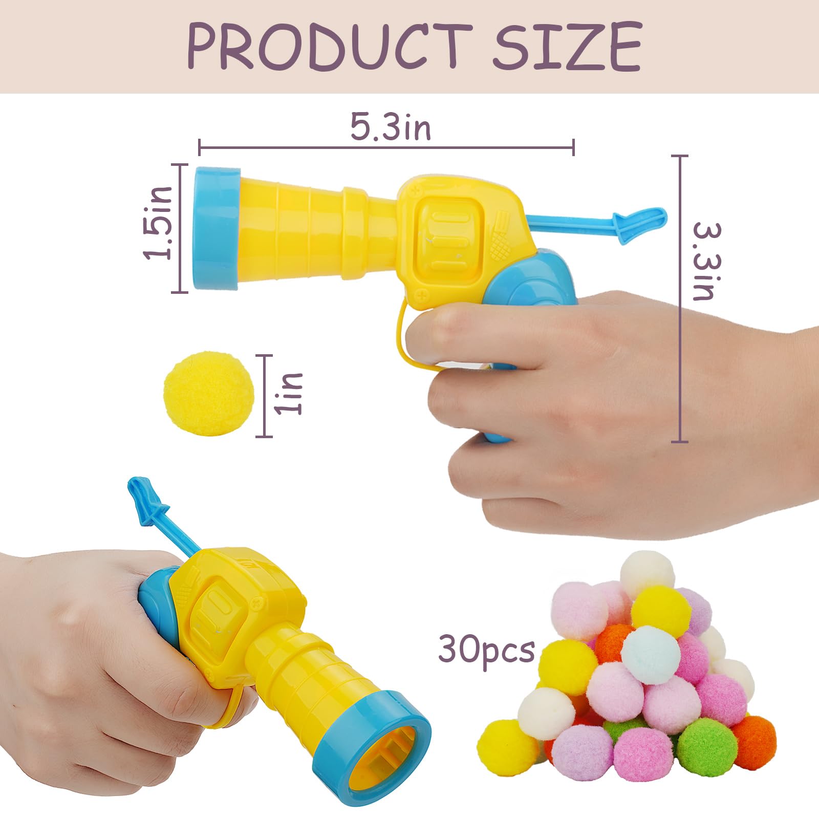 Interactive Cat Toy Ball Launcher Gun with 30 Plush Balls - Automatic Fetch Toy for Indoor Cats, Exercise & Bonding Play - Fun Kitty Toys for Bored Adult Cats (Perfect for Small Spaces & Playtime)