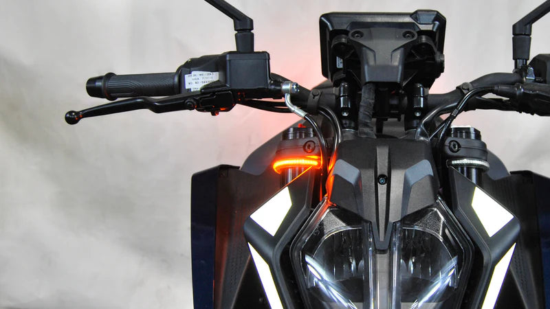 KTM 390 Duke Front Turn Signals LED Indicators - Compatible with 2024+ Models | Motorcycle Safety Lighting for Day & Night Riding