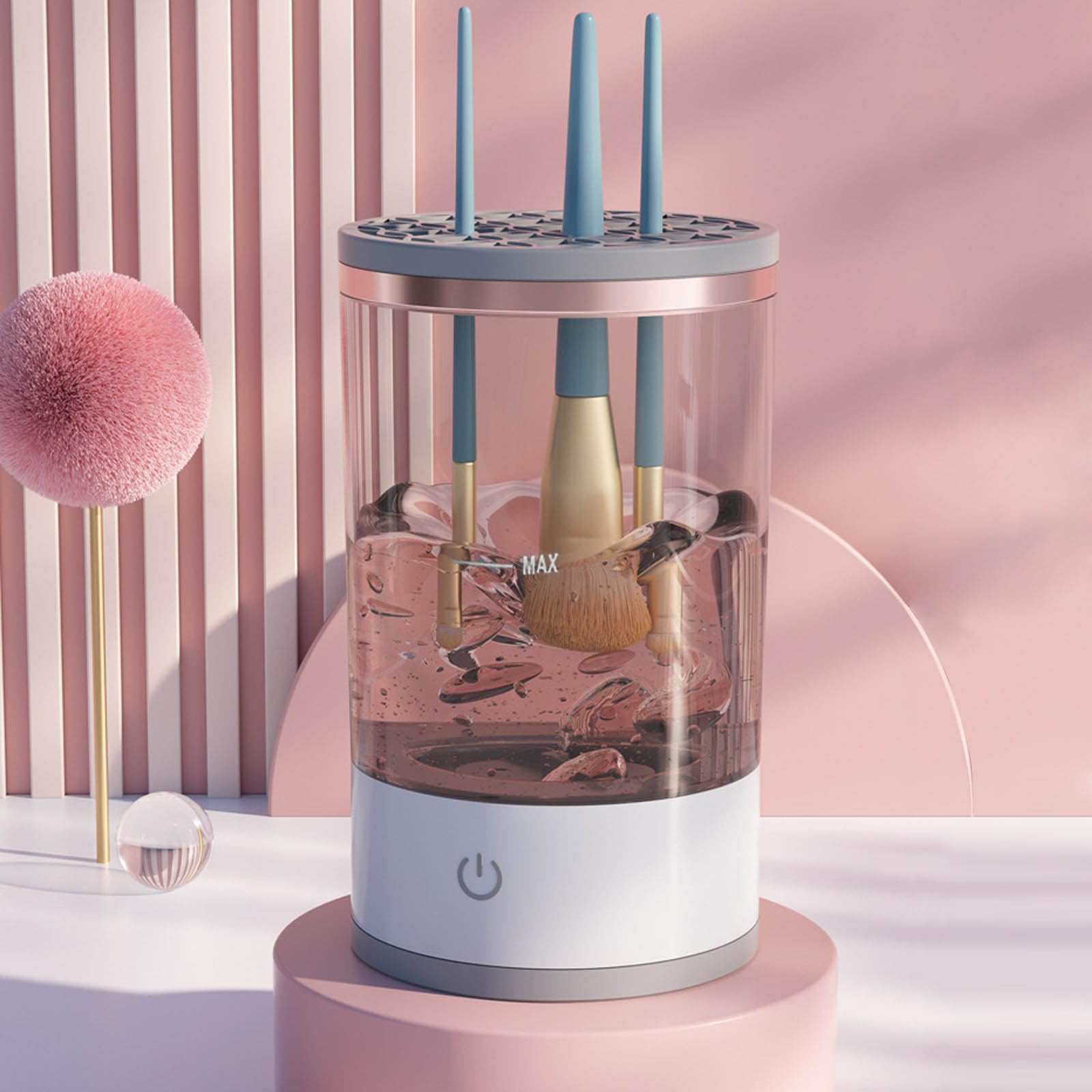 2024 New Automatic Spinning Makeup Brush Cleaner | Electric Makeup Brush Holder & Cleaner | Fast Drying for Professional & Home Use | Perfect for Makeup Artists & Beauty Enthusiasts | RVKXAD Prime Deals