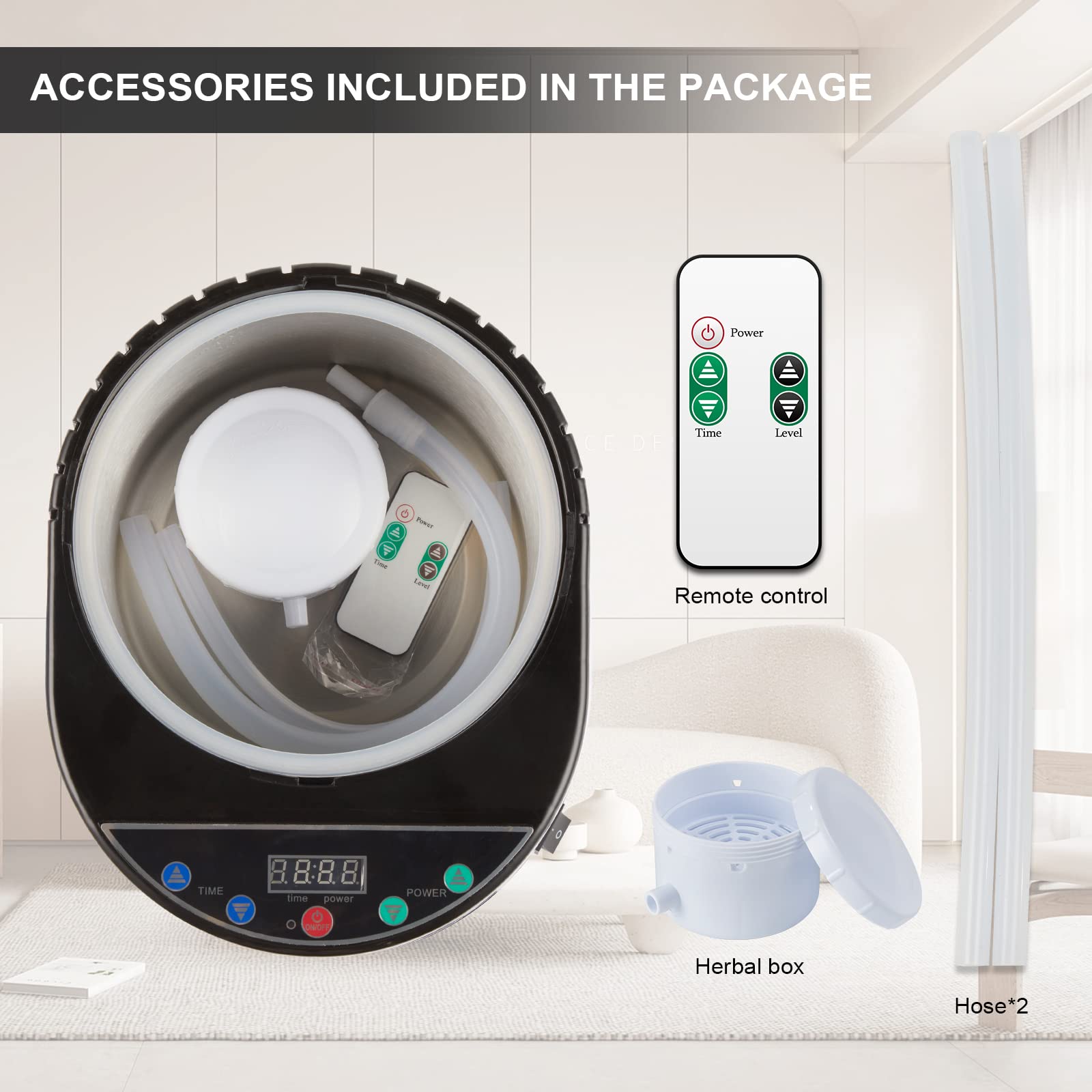 4L Large Capacity Portable Home Sauna Steamer with Timer & Remote Control - Stainless Steel Steam Generator for Spa Relaxation, Muscle Recovery & Detox - Perfect for Home Wellness, Yoga Recovery & Stress Relief