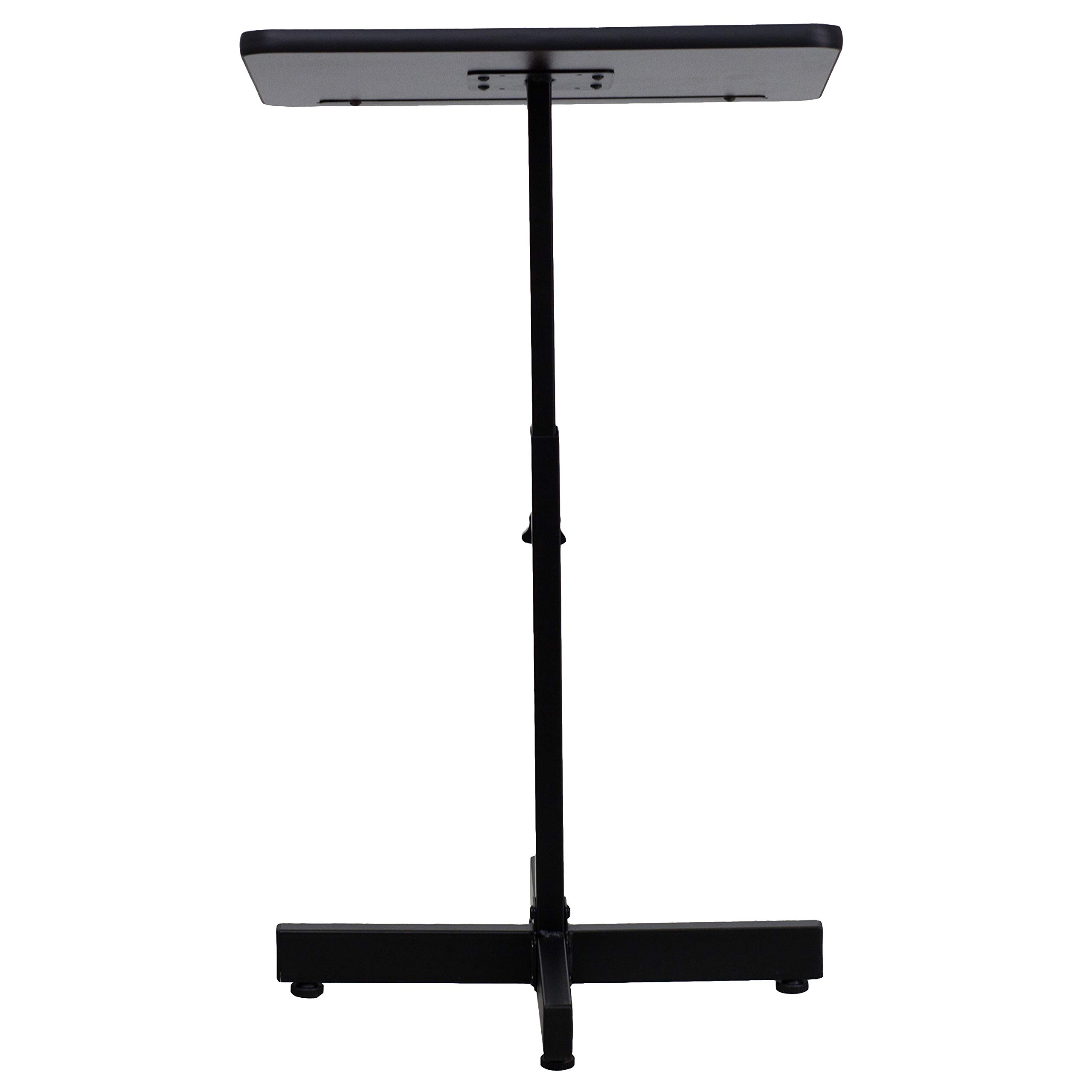 Flash Furniture Mysta Adjustable Height Metal Lectern with Mahogany Finish - Perfect for Podiums, Church Pulpits, School Presentations & Conference Room Speeches