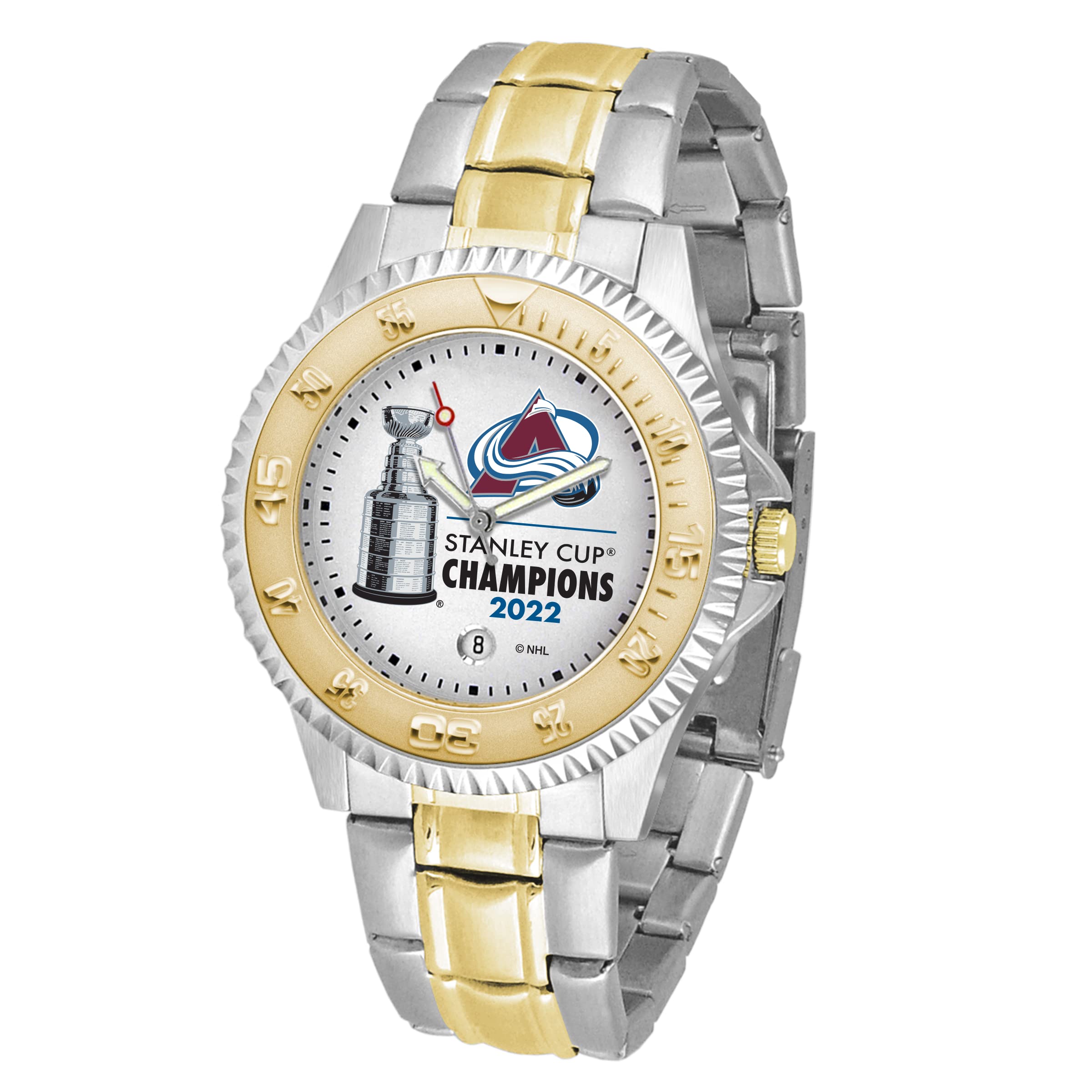 Stanley Cup 2022 NHL Champions Watch - Colorado Avalanche Two-Tone for Men - Game Time Licensed