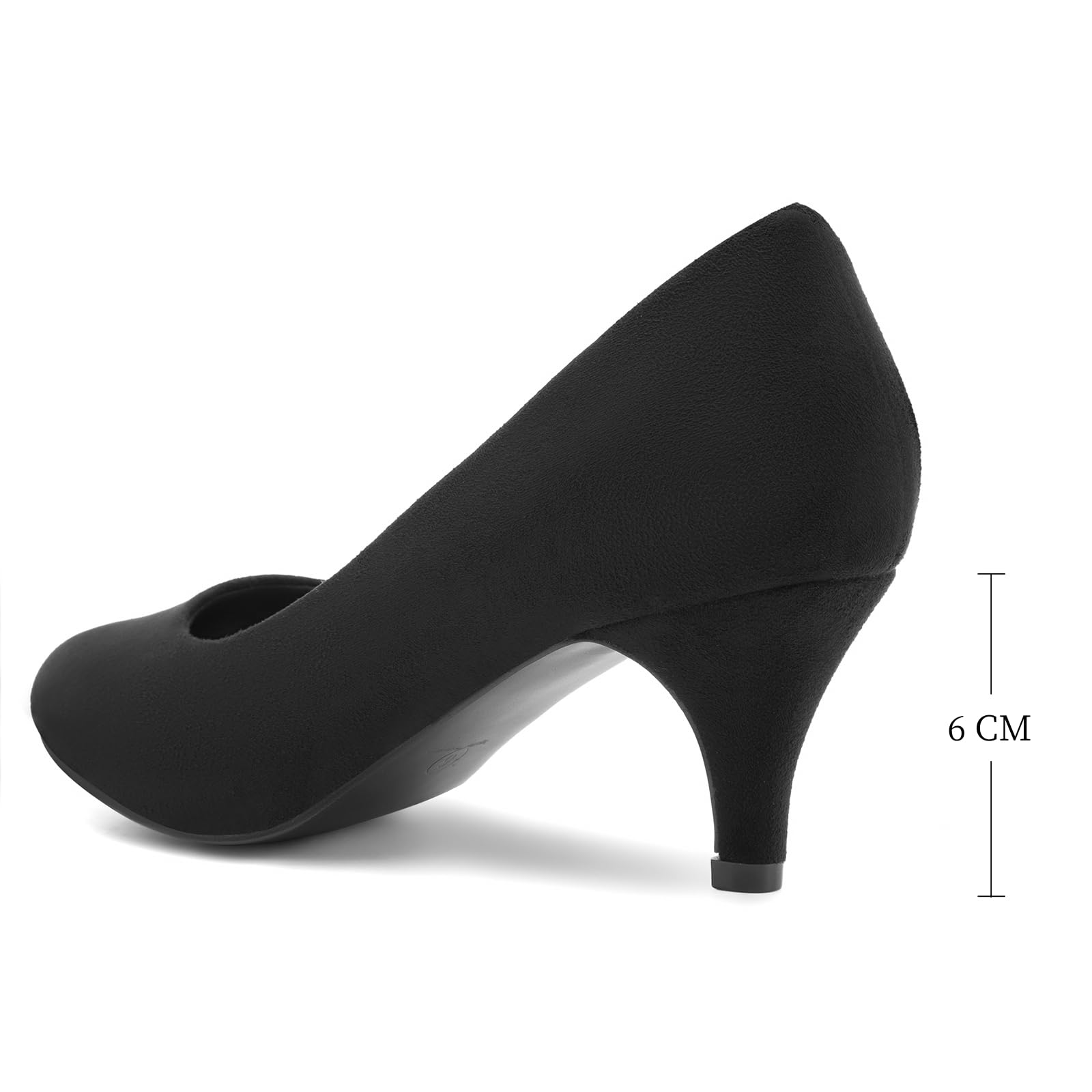 Greatonu Women's Round Toe Kitten Heel Pumps - Low Heel Dress Shoes for Office, Wedding & Formal Occasions | Comfortable Closed Toe Court Shoes for Professional & Special Events