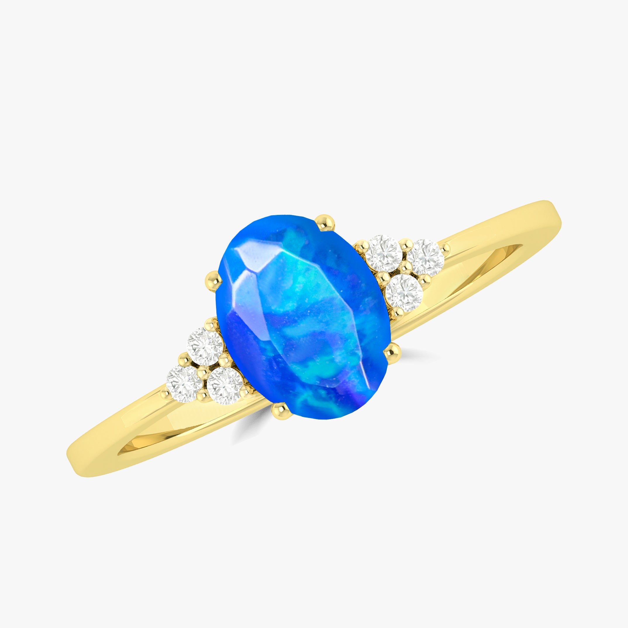 Natural Opal Gemstone Dainty Ring - Elegant Sterling Silver Jewelry for Women | Perfect for Everyday Wear, Gift Giving & Special Occasions