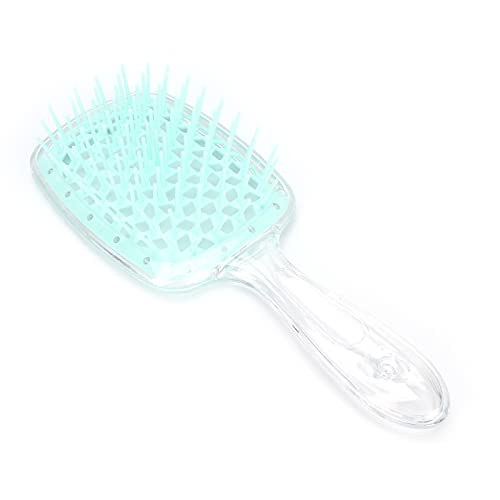 Detangling Massage Hair Brush - Wet & Dry Hair Styling Tool for Long & Short Curly Hair - Anti Static Scalp Massage Comb for Smooth, Knot-Free Hair (Green) - Perfect for Home, Travel & Salon Use