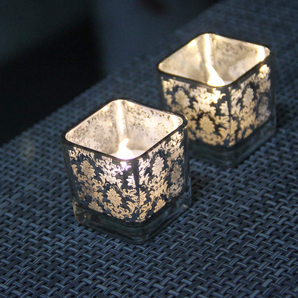 Uonlytech Glass Candle Holders - Elegant Candlesticks & Candle Light Holders for Home Decor, Wedding Centerpieces, and Romantic Dinner Settings