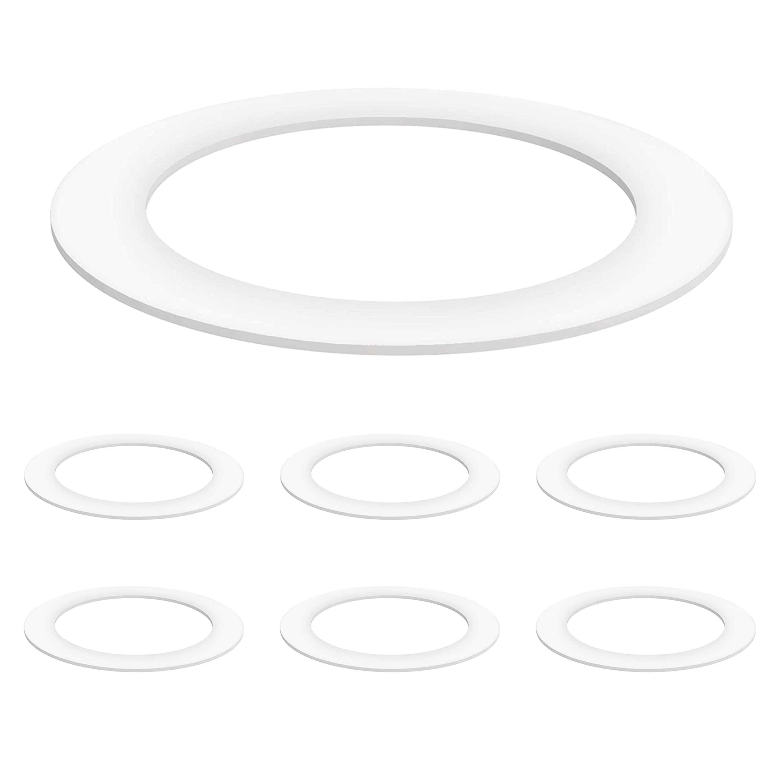 KastLite Custom Sized White Acrylic Goof Rings for Recessed Downlights | .080