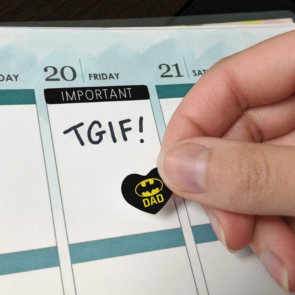 Batman Bat Dad Shield Logo Planner Stickers - Scrapbooking & Crafting Decals for Journals, Calendars, DIY Projects - Perfect for Bullet Journals, Planners, and Scrapbook Albums