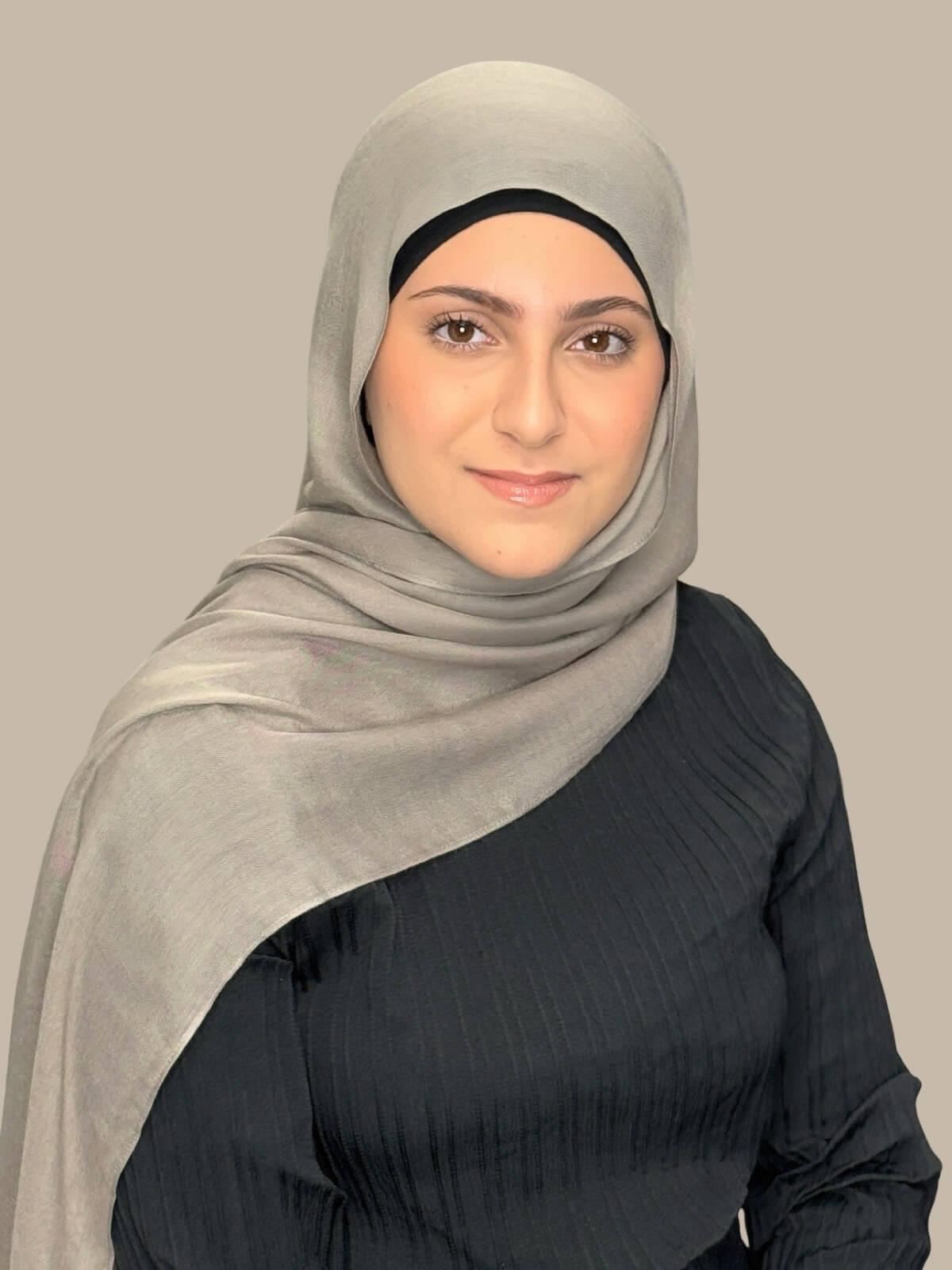 Stylish Modish Girl Cotton Modal Hijab Scarf - Soft & Breathable Oak Mist Color - Perfect for Daily Wear, Prayer & Fashion Outfits