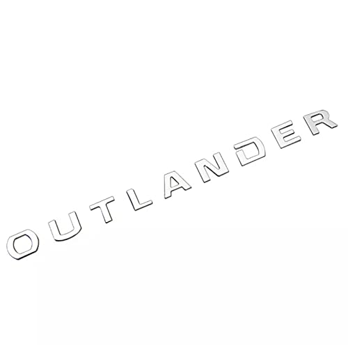 3D Car Hood Emblem Sticker - Silver Outlander Logo Decal for Vehicle Customization | Perfect for Car Styling, Personalization & Exterior Decoration