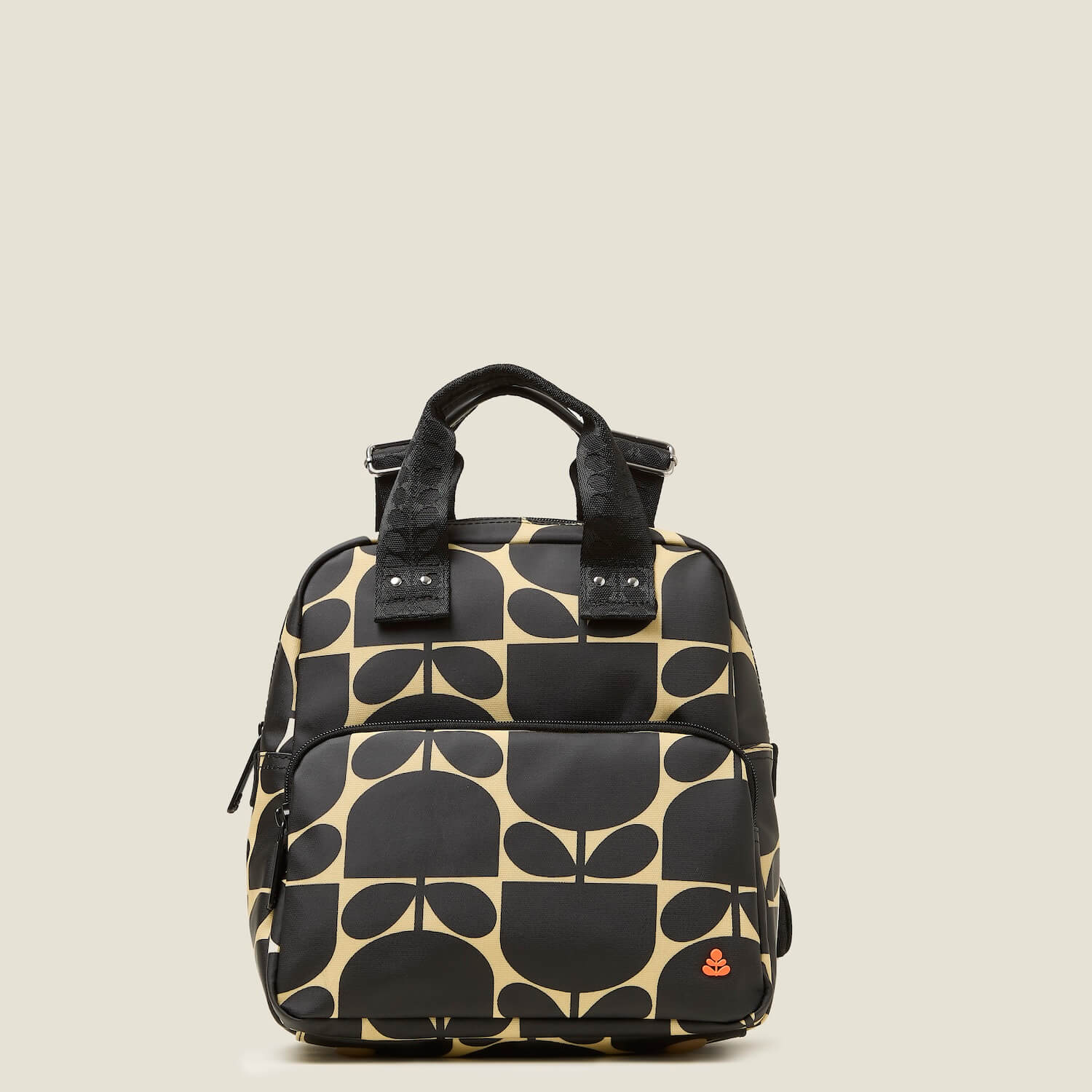 Mini Lotta Backpack - Stylish Block Flower Monochrome Design for Women & Teens | Perfect for School, Travel & Everyday Use