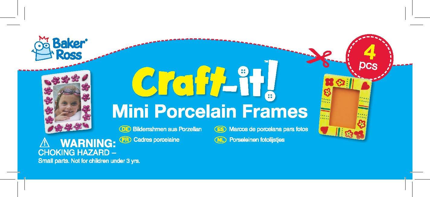 Mini Porcelain Photo Frames - Set of 4 Small Elegant Picture Frames for Wall or Tabletop Display - Perfect for Home Decor, Wedding Photos, and Keepsakes