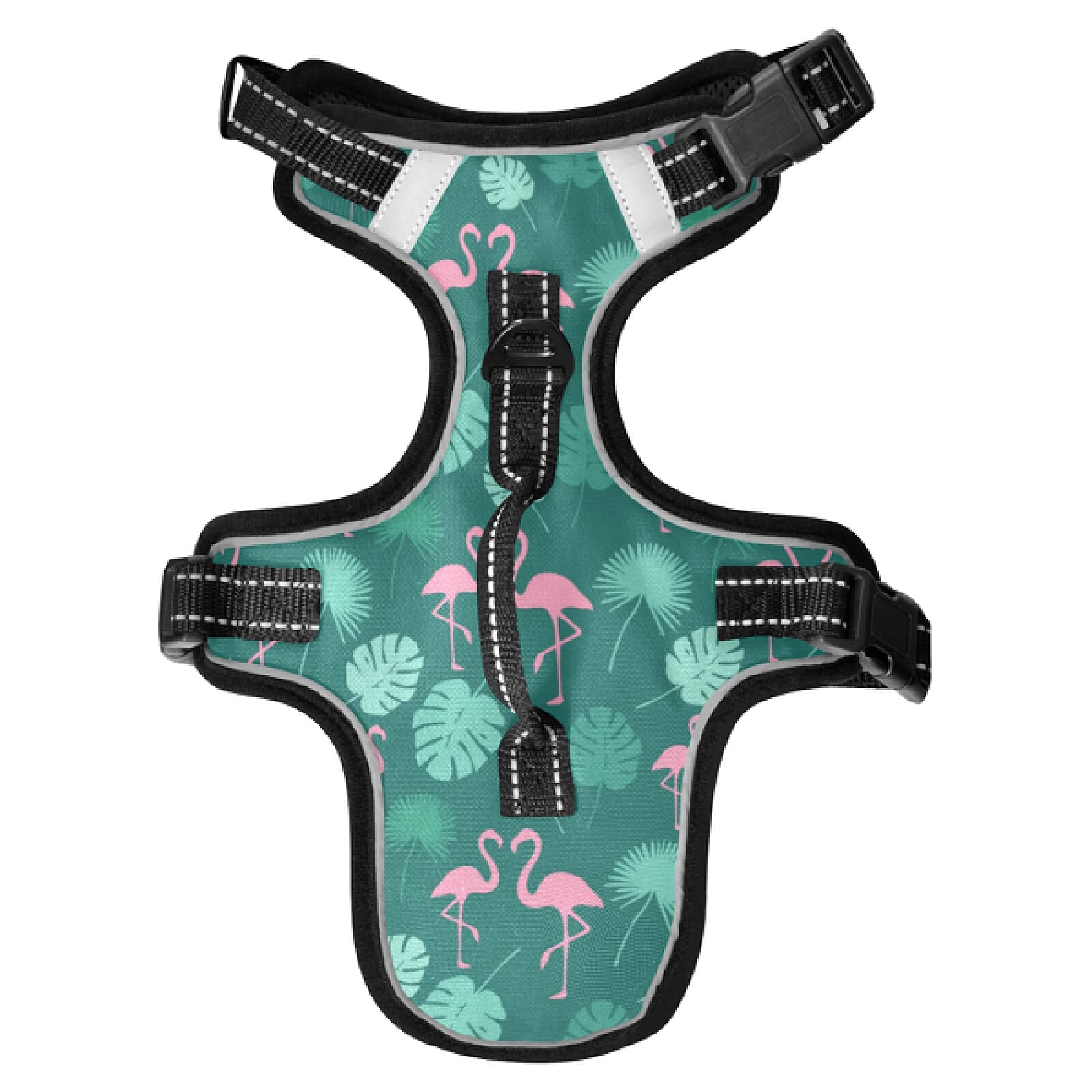 Flamingo Dog Harness - No Pull Pet Vest with Reflective & Breathable Design for Small & Medium Dogs - Adjustable Nylon Handle - Perfect for Walking, Running & Outdoor Adventures