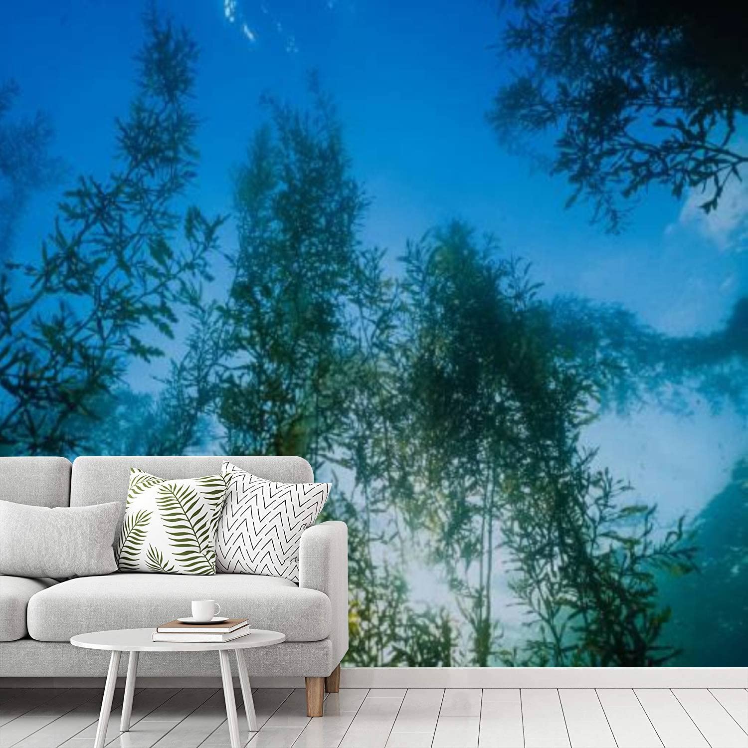 Peel and Stick Wallpaper - Seascape with Seagrass from Hayama Coast | Self-Adhesive Removable Contact Paper for Home, Bedroom & Living Room Decor | Easy DIY Wall Mural for Coastal & Beach-Themed Interiors