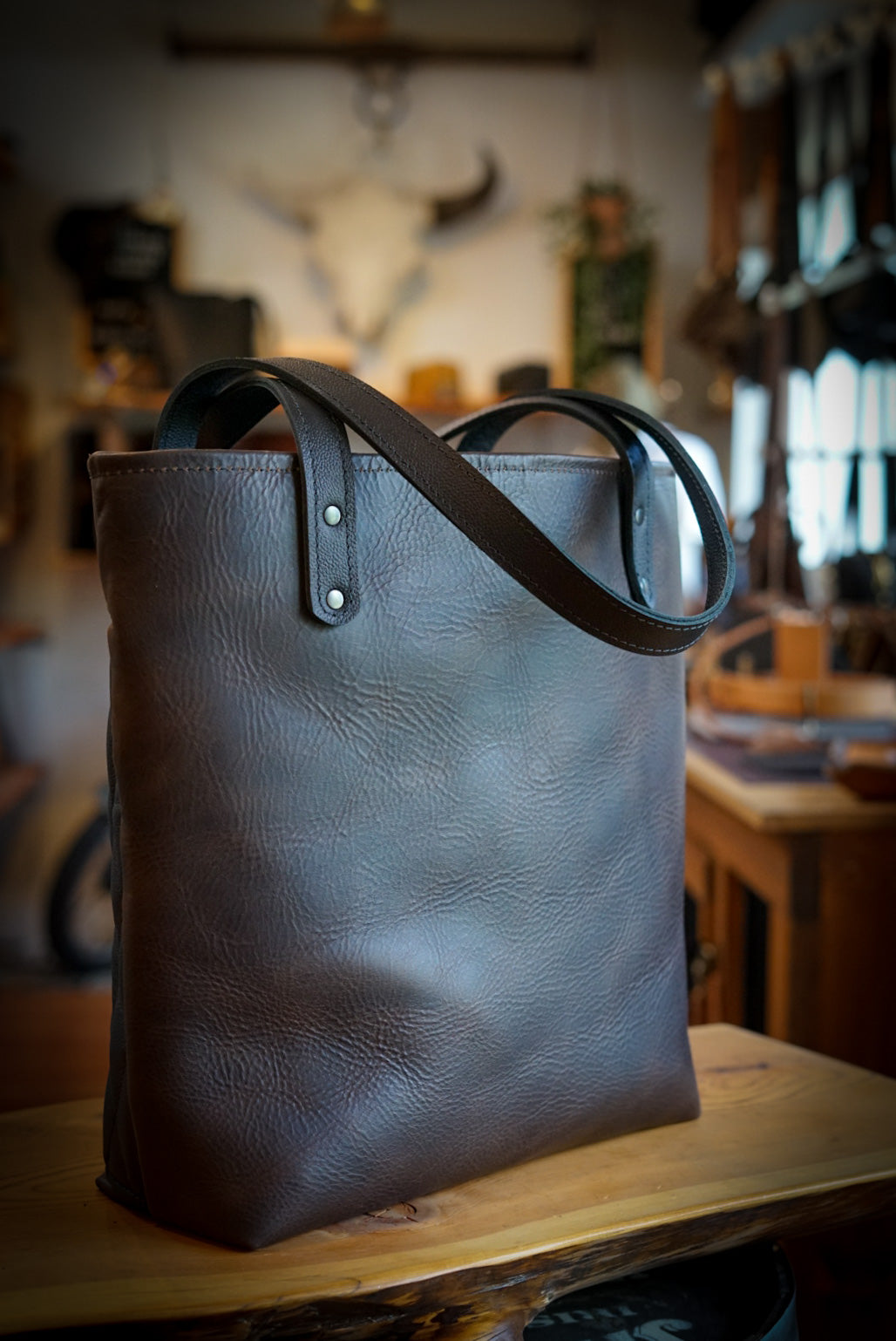 Stylish Diamond Stitch Tote Bag - Espresso Brown & Pebbled Black Leather Shoulder Bag for Women | Perfect for Work, Travel & Shopping