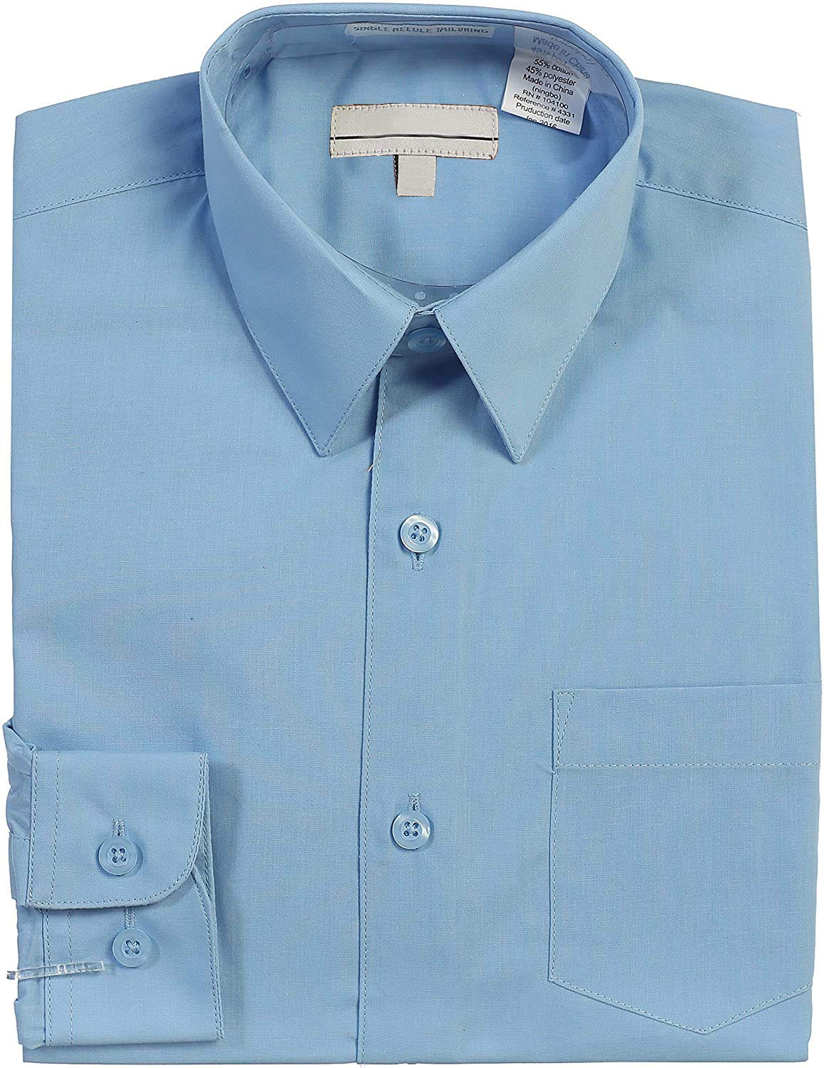 Boys' Classic Fit Long Sleeve Casual Button Down Dress Shirt for Toddlers | Formal & Everyday Wear for School, Parties & Special Occasions