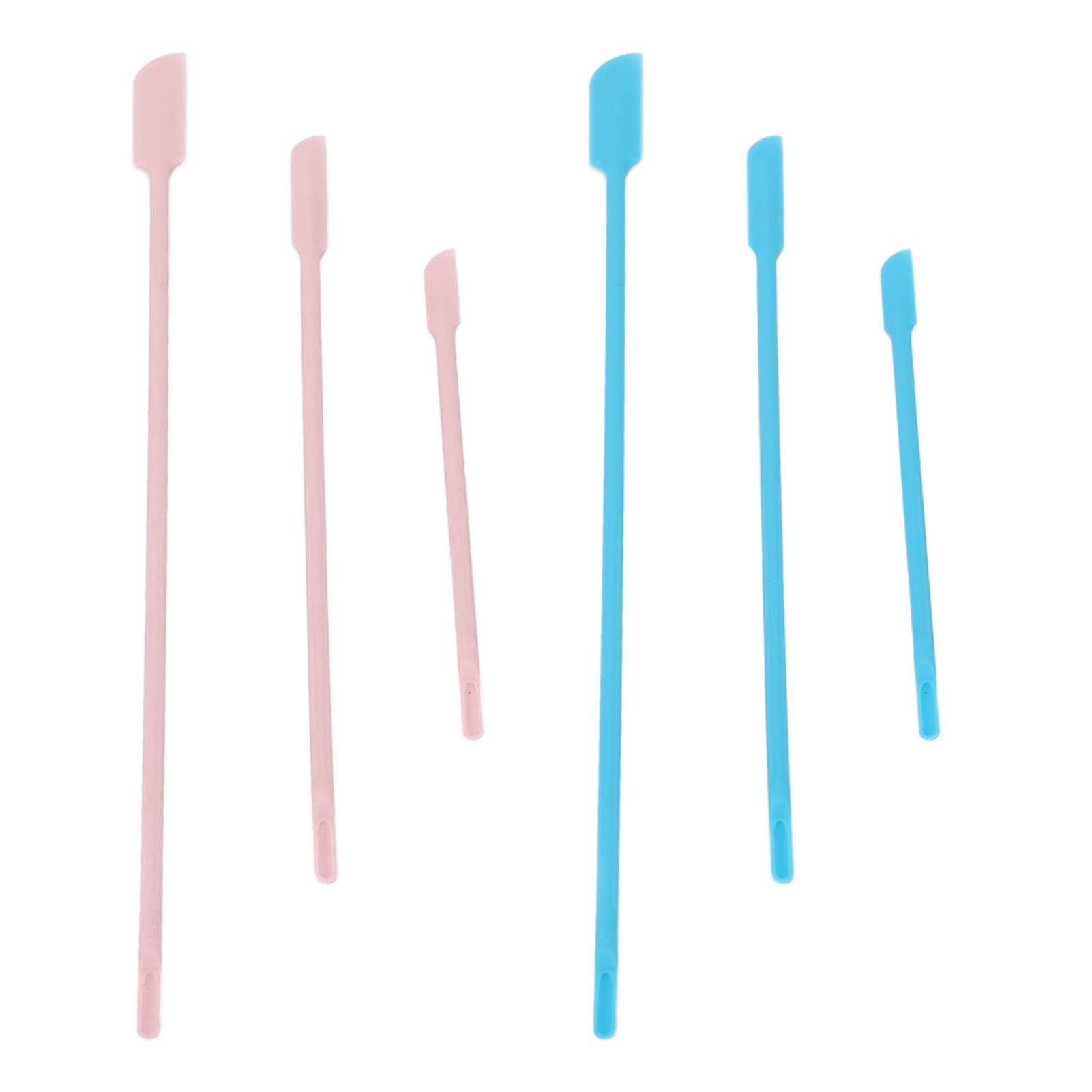ANGGREK 3-Piece Mini Silicone Spatula Set - Small Makeup Scraper for Nail Polish, Sauce & Cosmetics - Perfect for Nail Art, Cooking & DIY Projects (Blue)