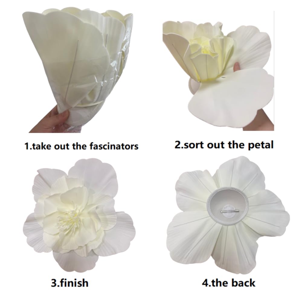 Elegant Large Flower Fascinators for Women & Girls - Tea Party, Cocktail, Derby Hats with Headband & Clip - Perfect for Weddings, Bridal Showers, and Special Occasions