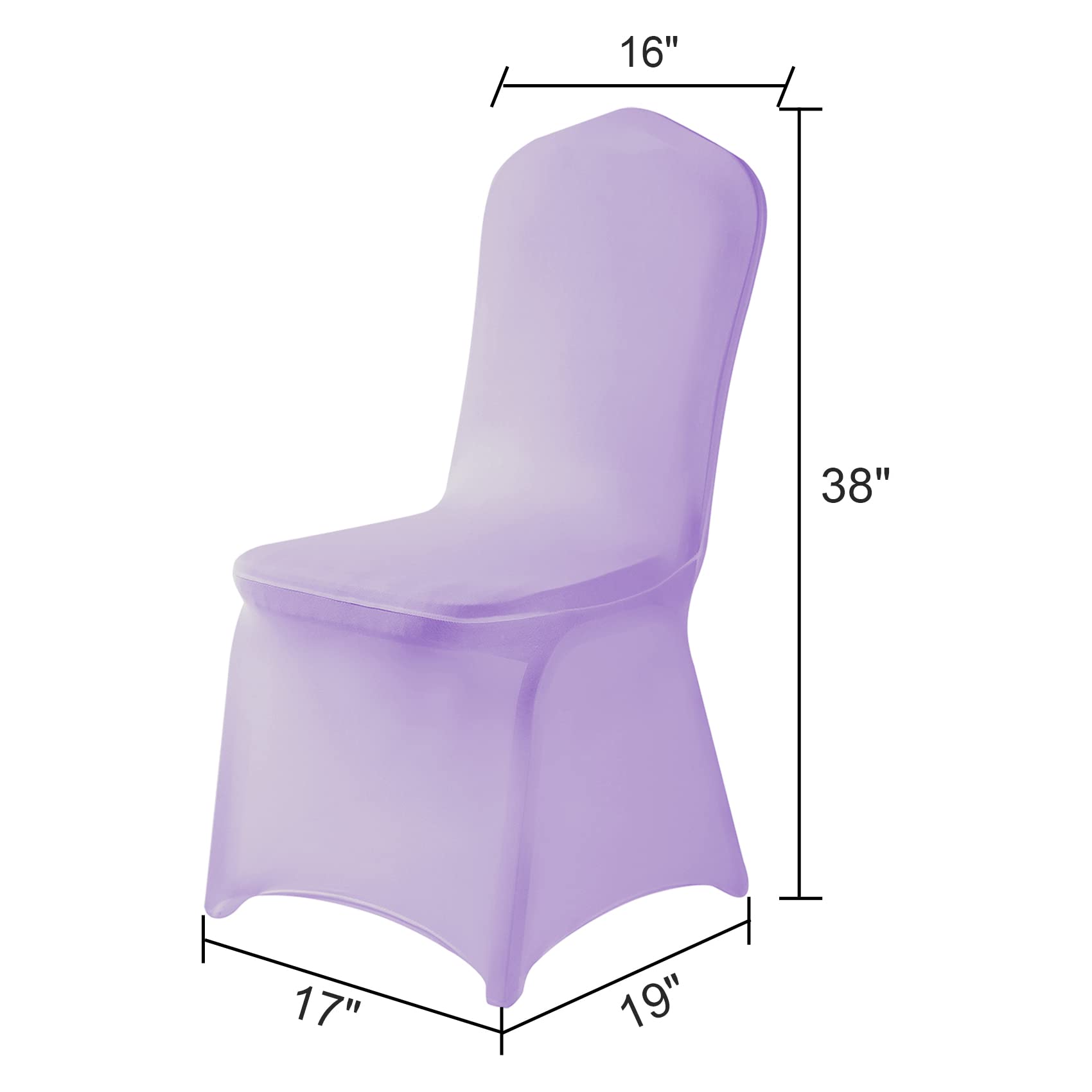 12PCS Spandex Stretch Chair Covers - Washable & Removable Elastic Dining Chair Slipcovers for Living Room, Party, Banquet, Wedding Events - Lavender (Perfect for Home Decor, Hotel, Restaurant & Event Setup)
